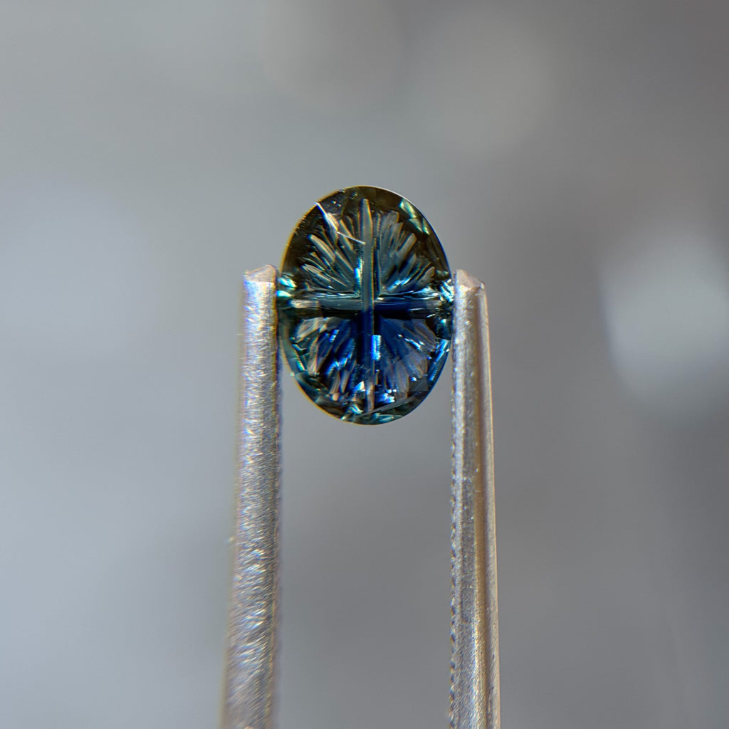 Parti Color Turkish Blue Fantasy Cut Sapphire