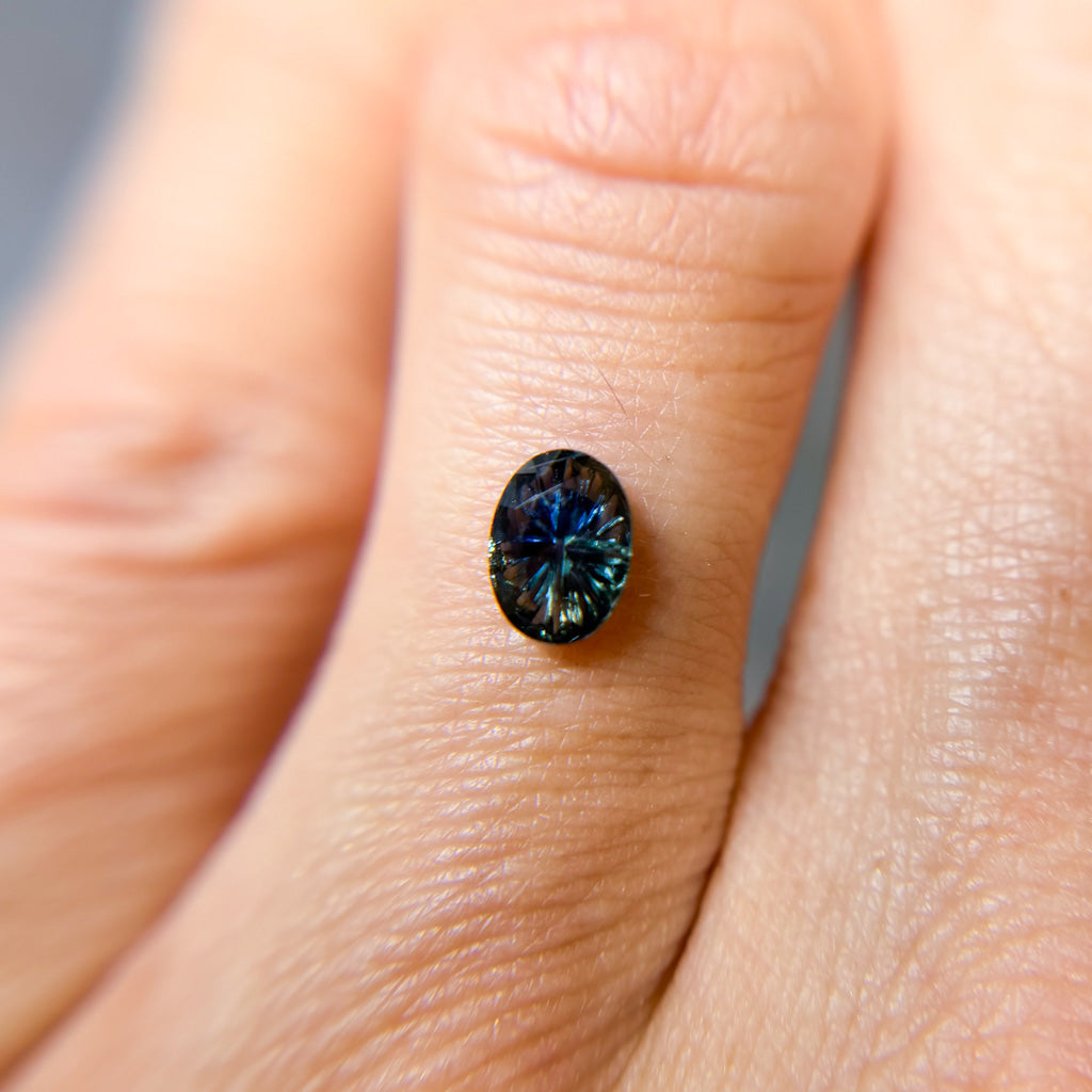 Parti Color Turkish Blue Fantasy Cut Sapphire