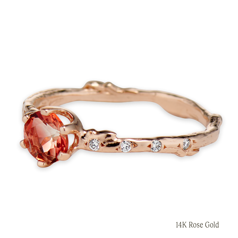 Bluebell Oregon Sunstone Ring
