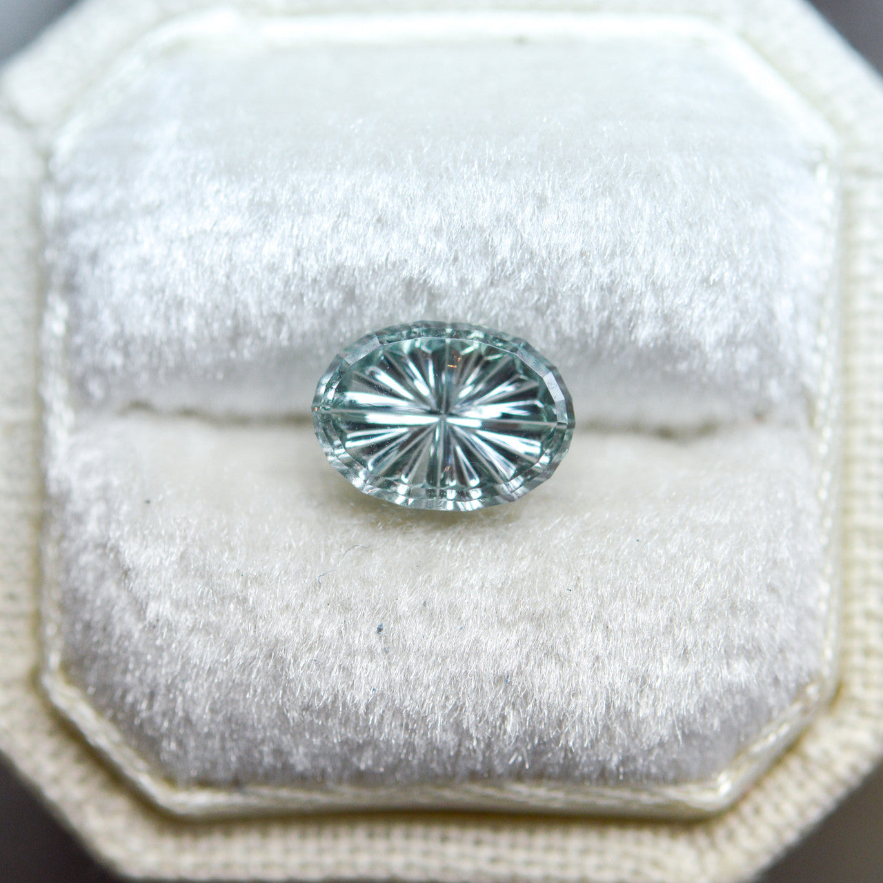 Oval Blue Green Montana Sapphire StarBrite™ Cut by  John Dyer