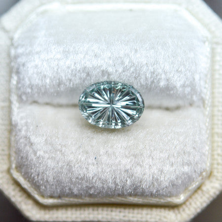 Oval Blue Green Montana Sapphire StarBrite™ Cut by  John Dyer