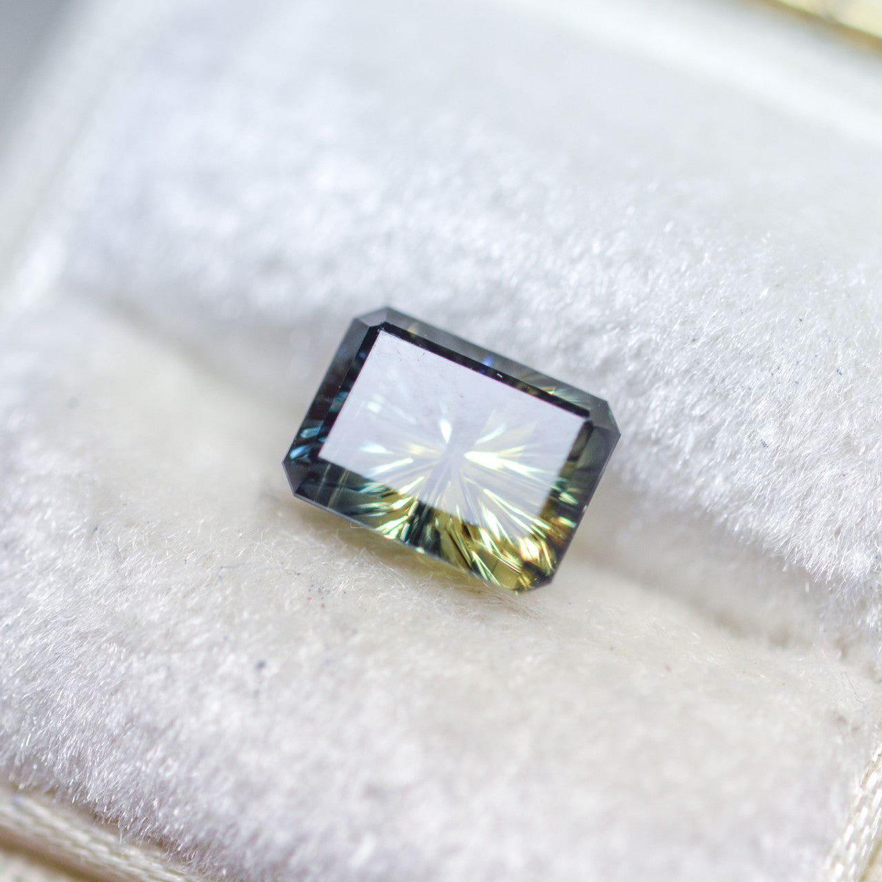 Parti Color Teal Lime Green Australian Sapphire Starbrite™ Cut by  John Dyer
