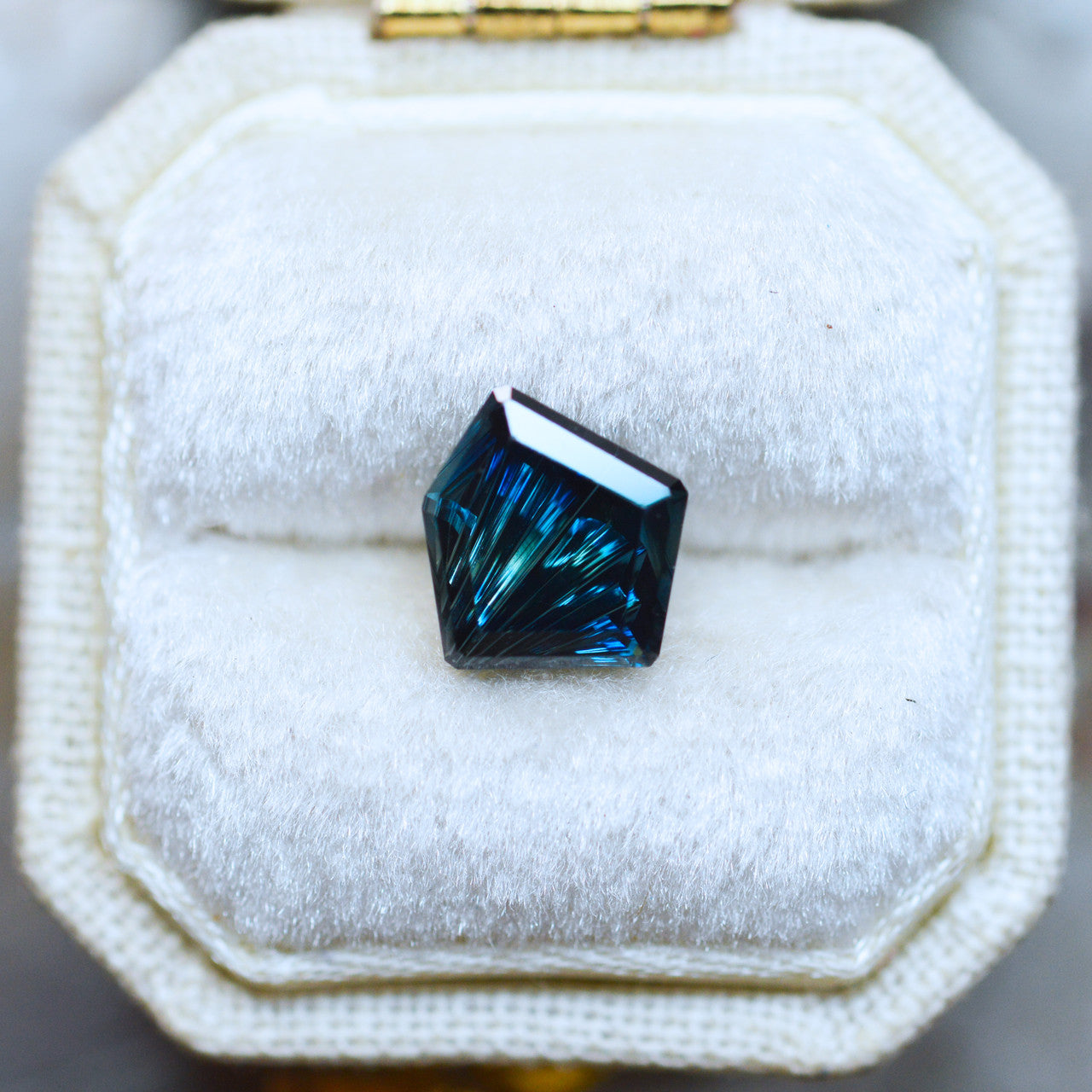 Ethereal Blue Freeform Australian Sapphire Dreamscape™ Cut by  John Dyer