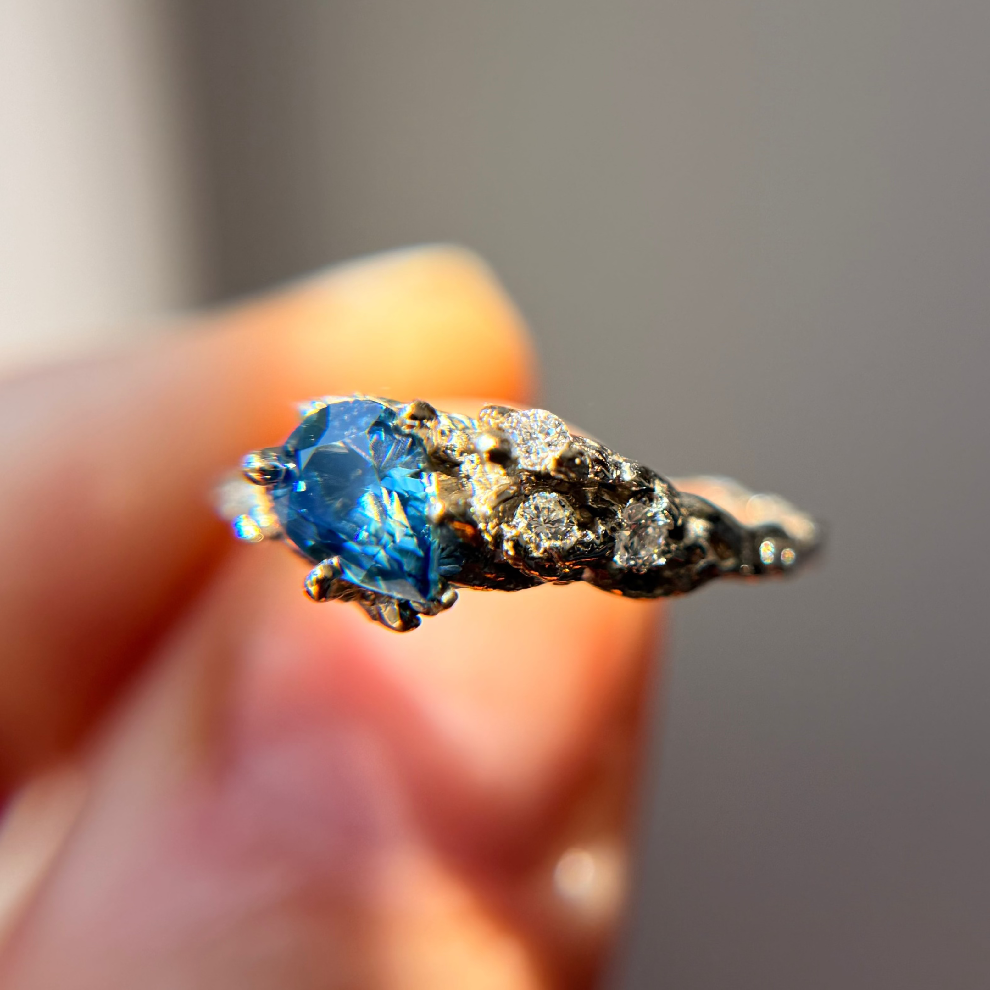 Limited Edition Juniper Teal Sapphire Cluster