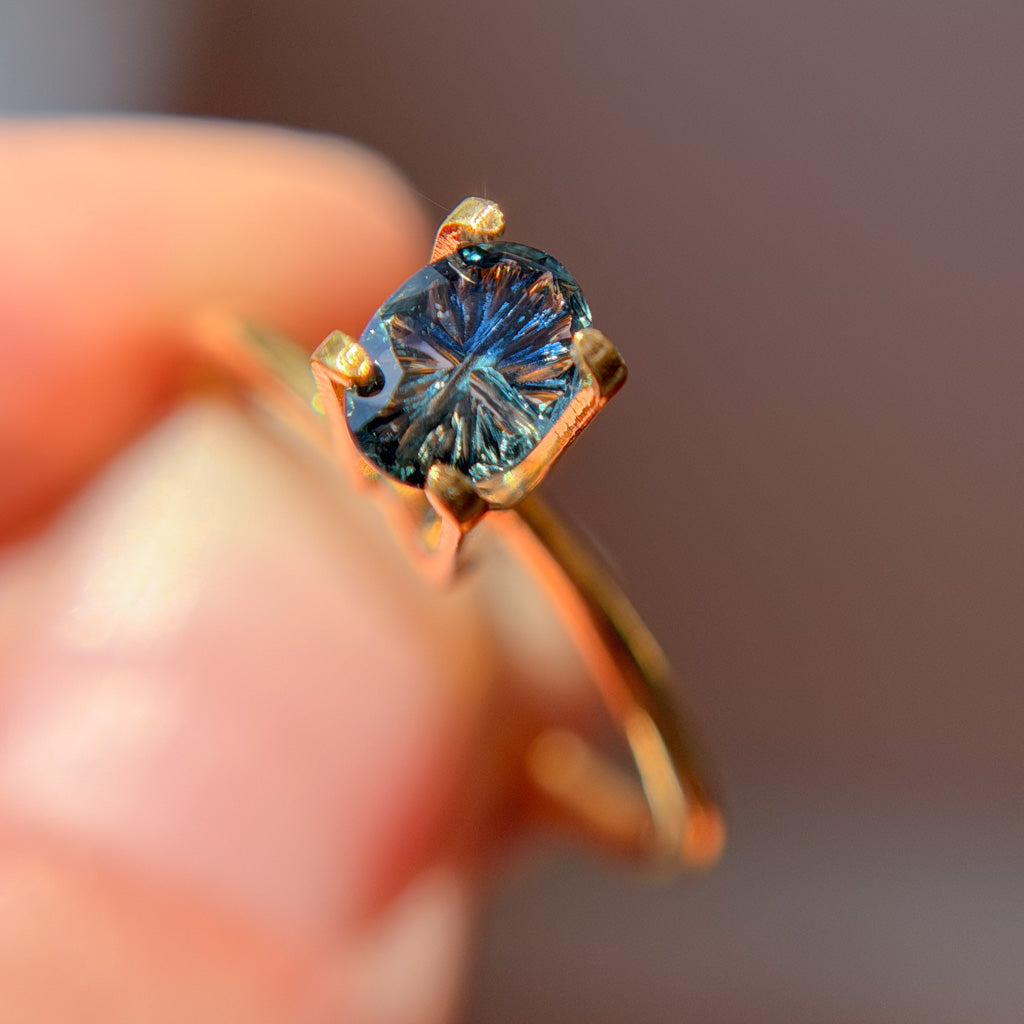 Parti Color Turkish Blue Fantasy Cut Sapphire