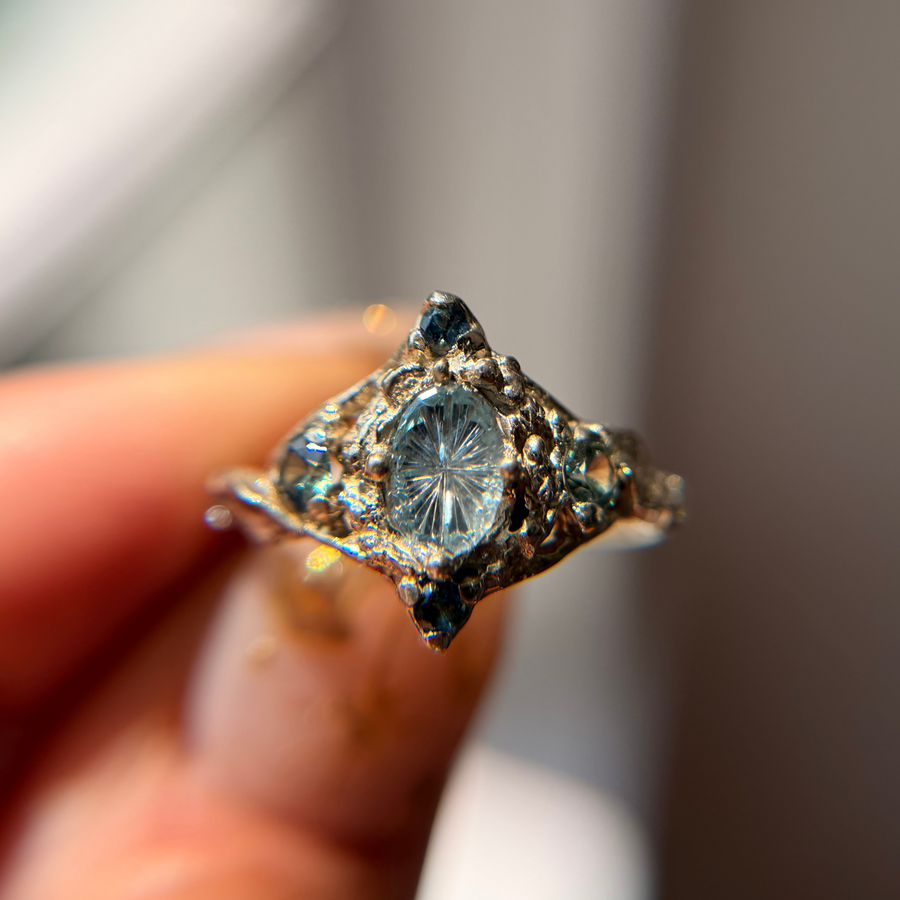 OOAK - Celestine Starbrite Ring