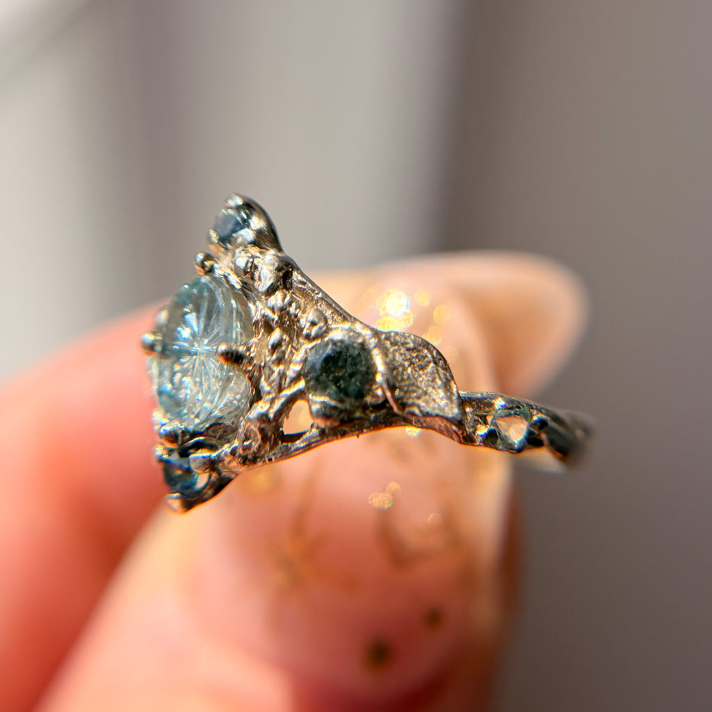 OOAK - Celestine Starbrite Ring