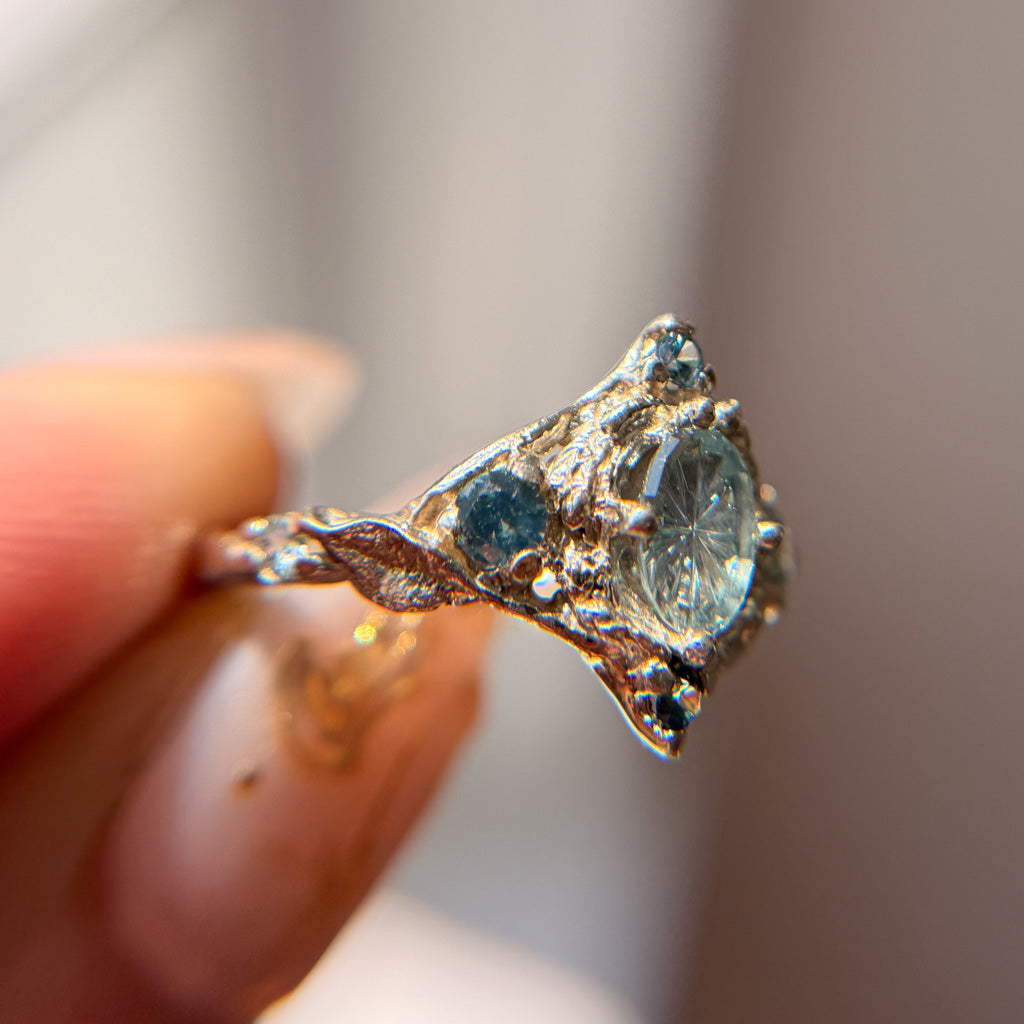OOAK - Celestine Starbrite Ring