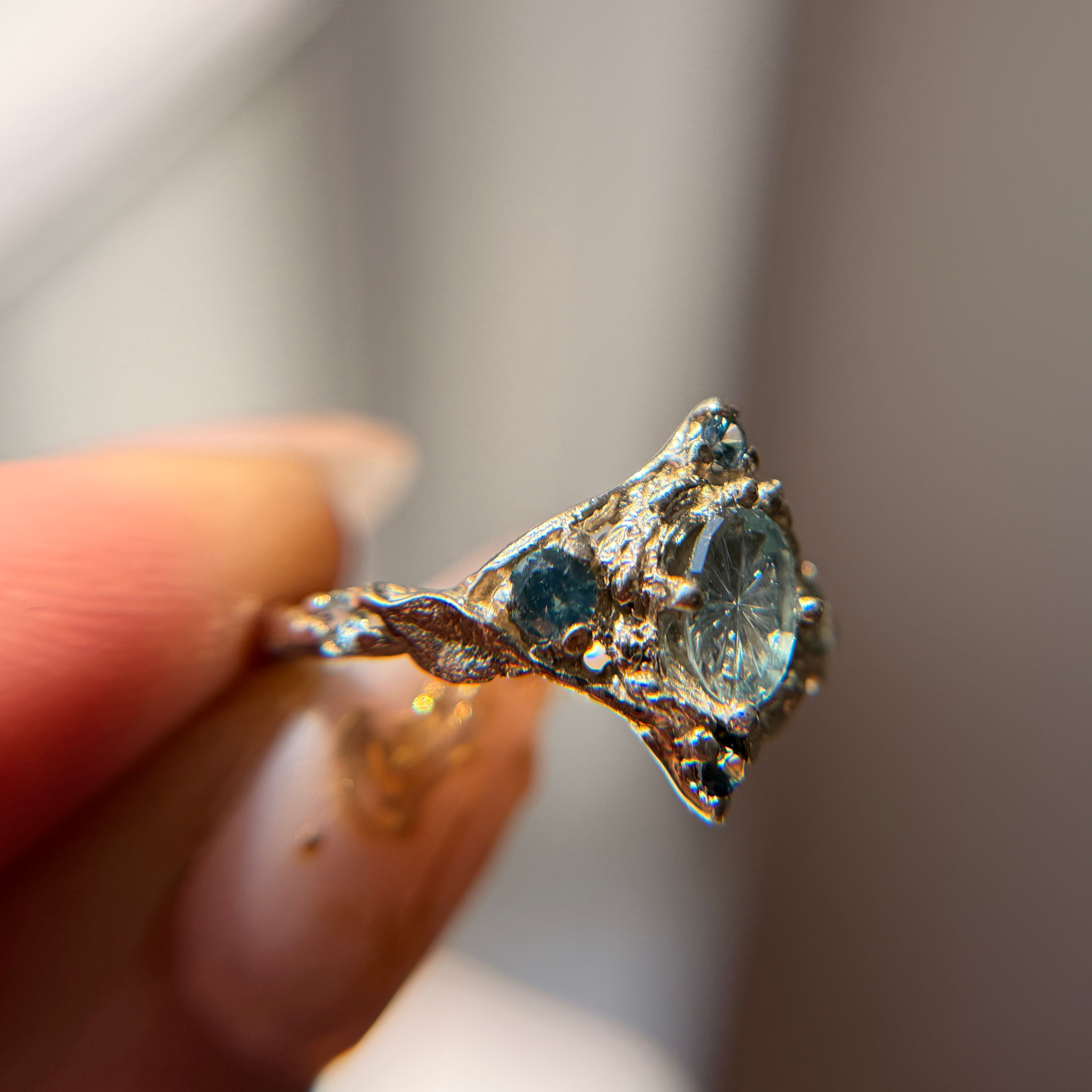 OOAK - Celestine Starbrite Ring