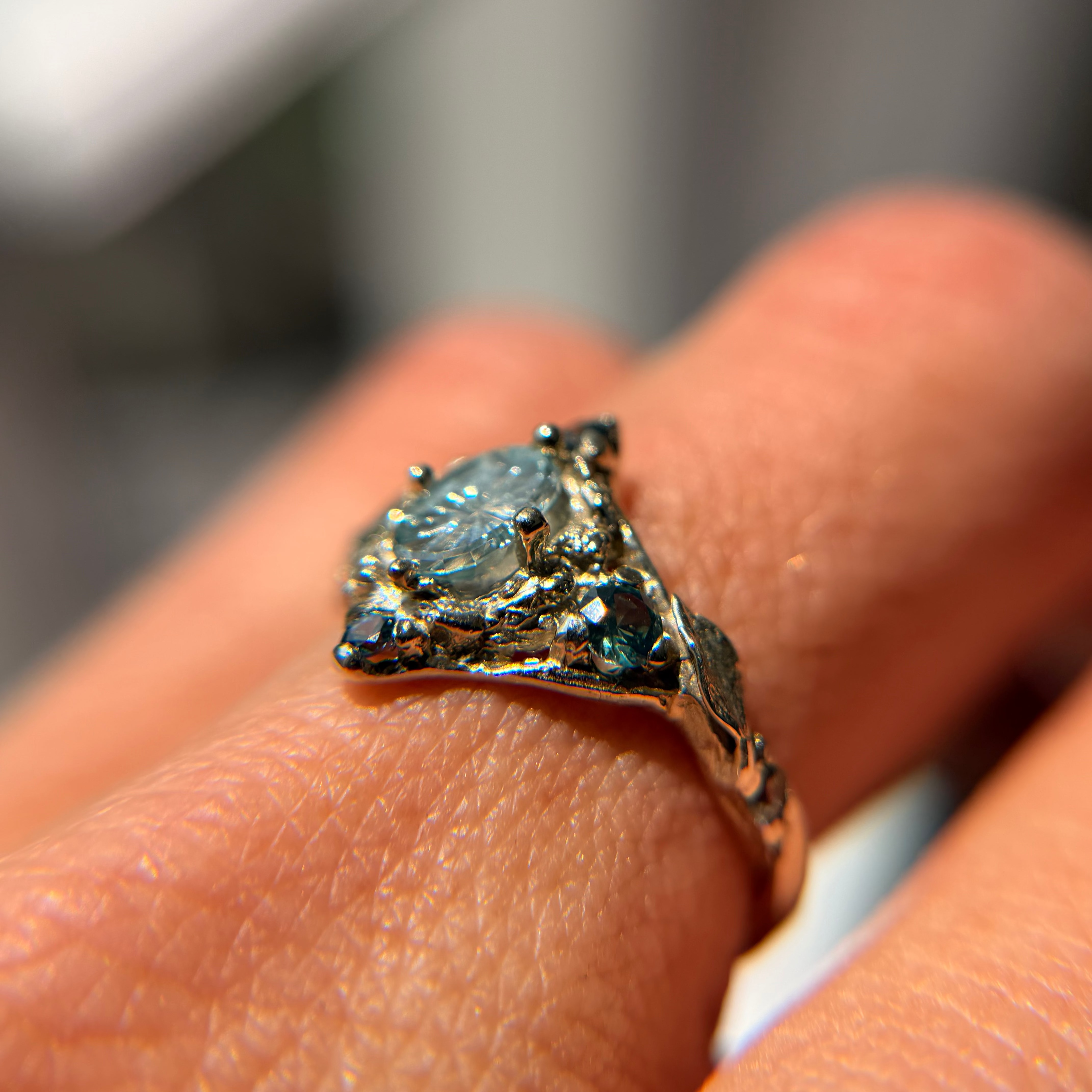 OOAK - Celestine Starbrite Ring