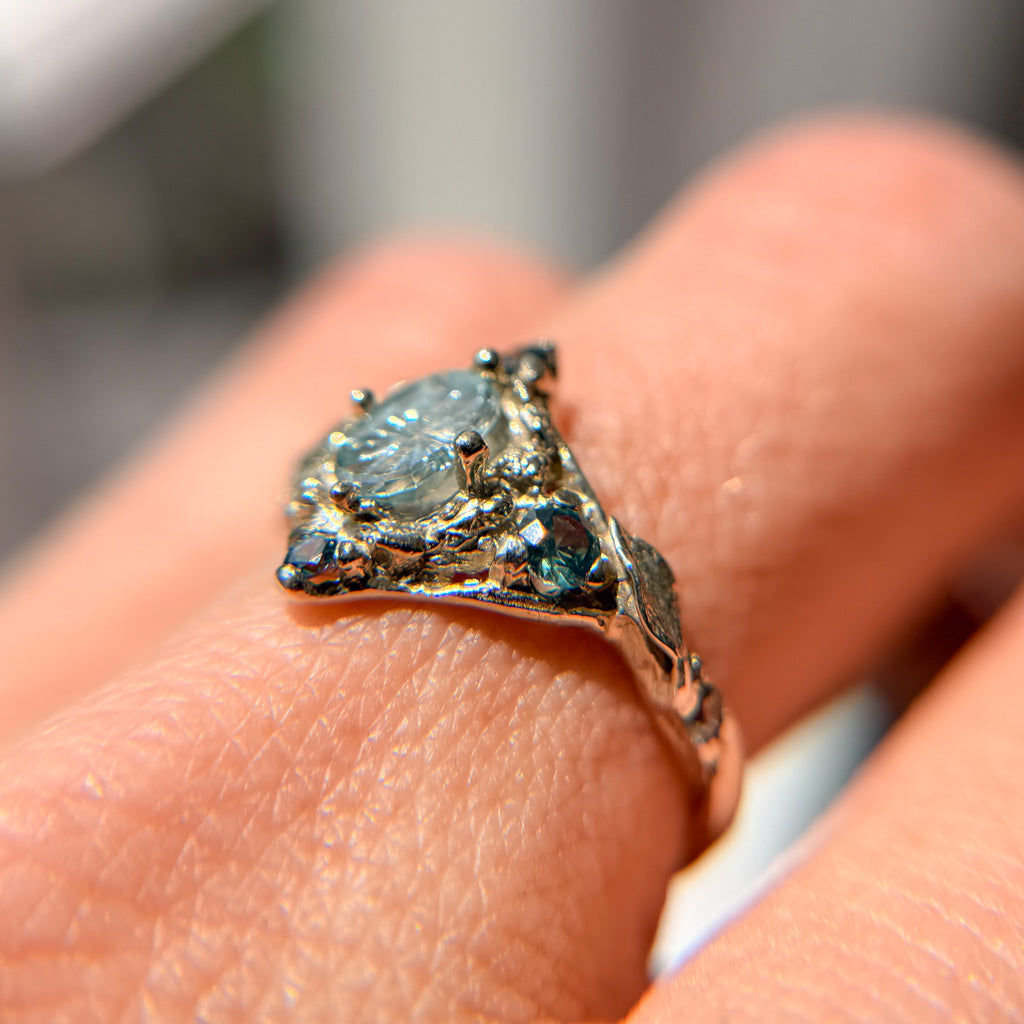 OOAK - Celestine Starbrite Ring