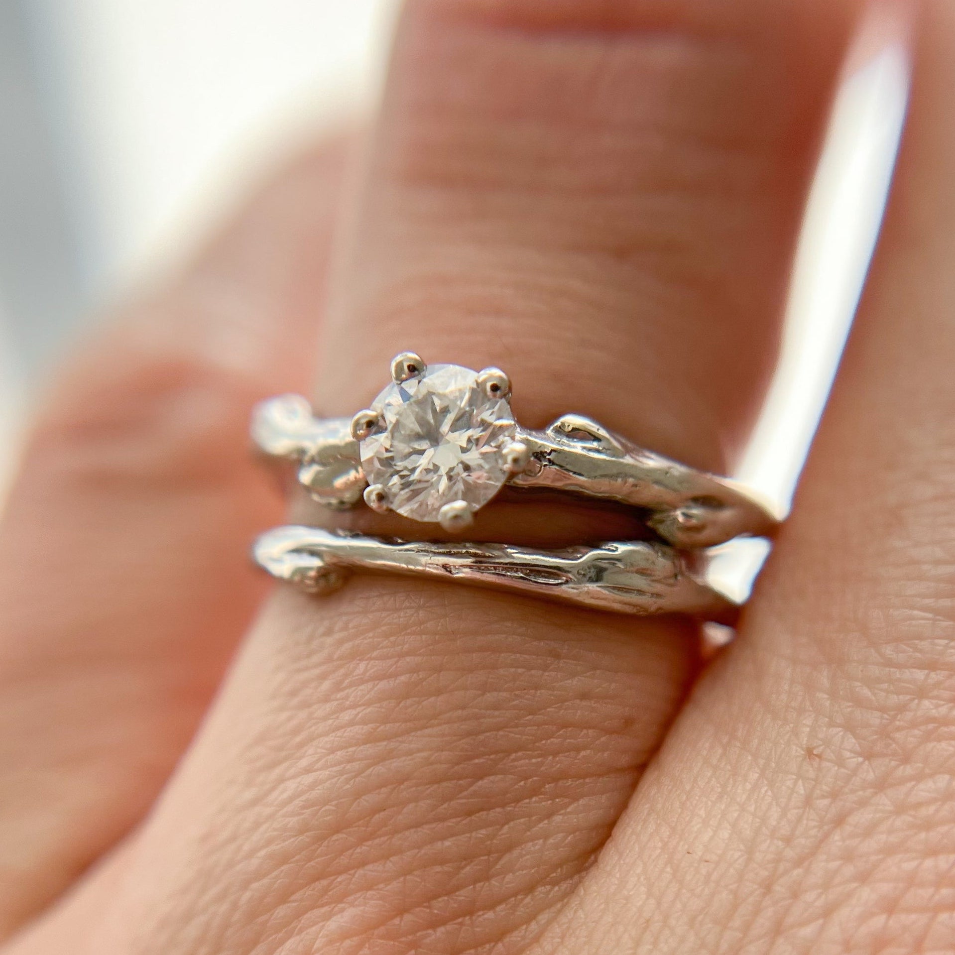 Aurora Diamond Solitaire Ring - Ready To Ship