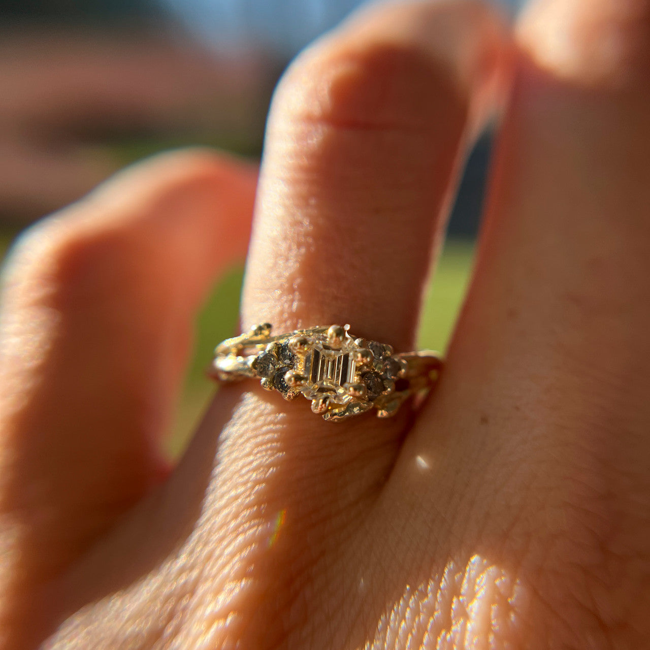 OOAK - Feyre Emerald Cut Diamond Ring
