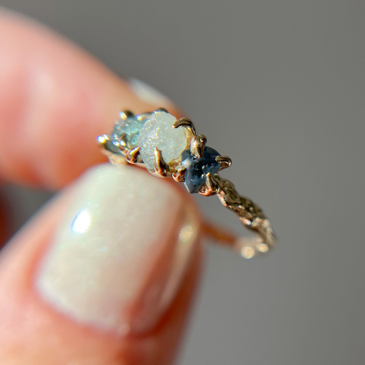 Naples Montana Sapphire Three Stone