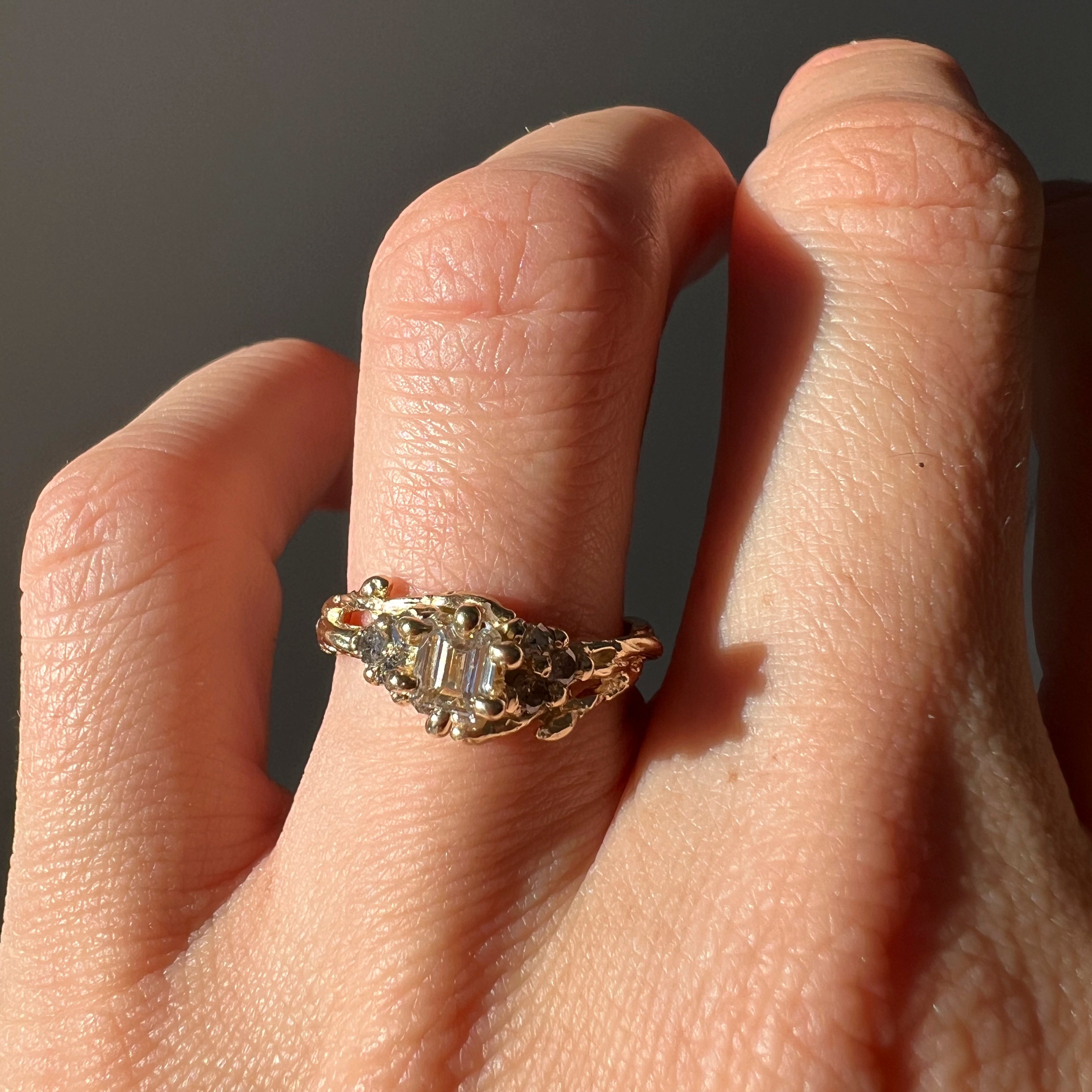 OOAK - Feyre Emerald Cut Diamond Ring