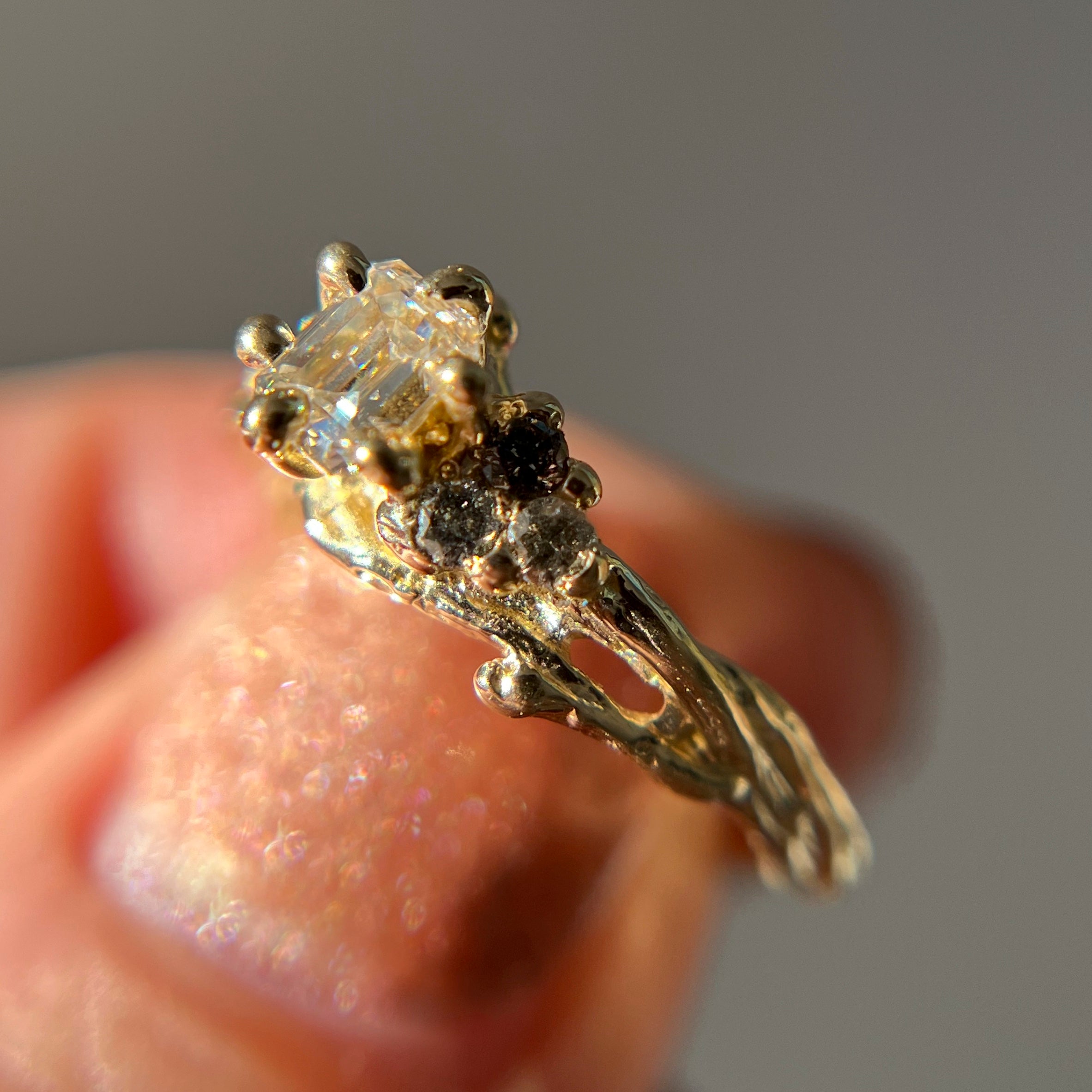 OOAK - Feyre Emerald Cut Diamond Ring