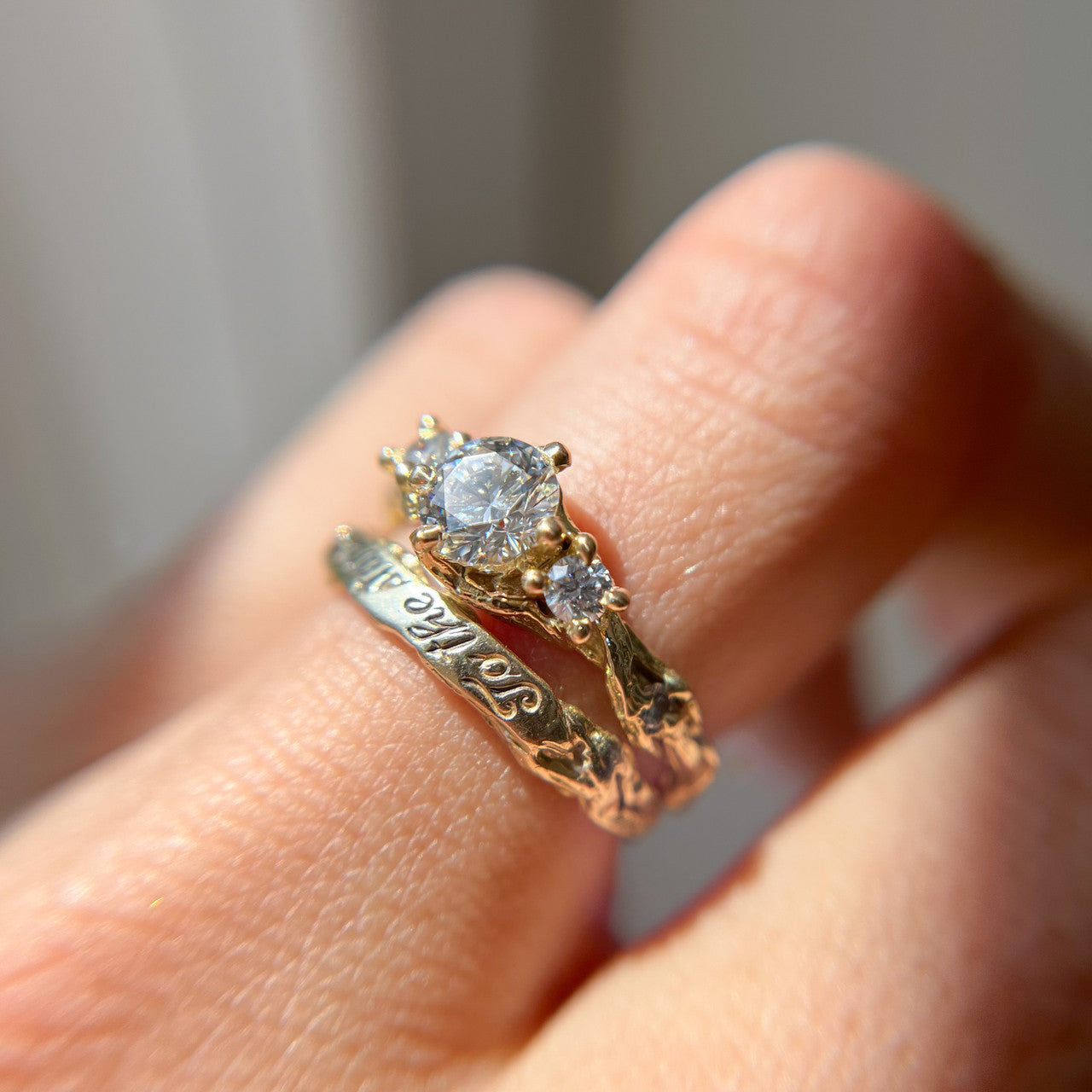 To The Stars Who Listen... Woodland Signet Ring - Ready To Ship