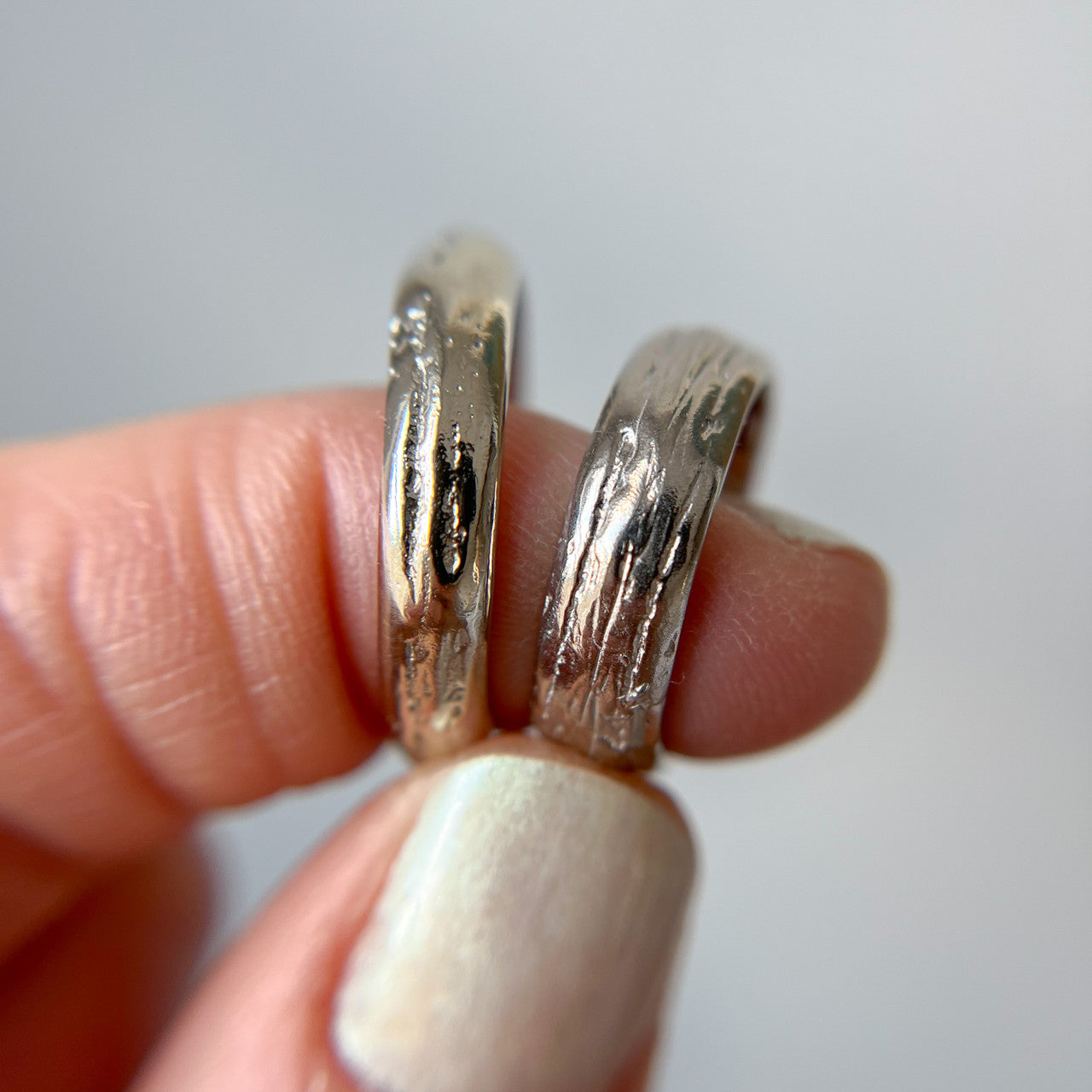 14K White Gold 6mm Driftwood Ring by Olivia Ewing Jewelry