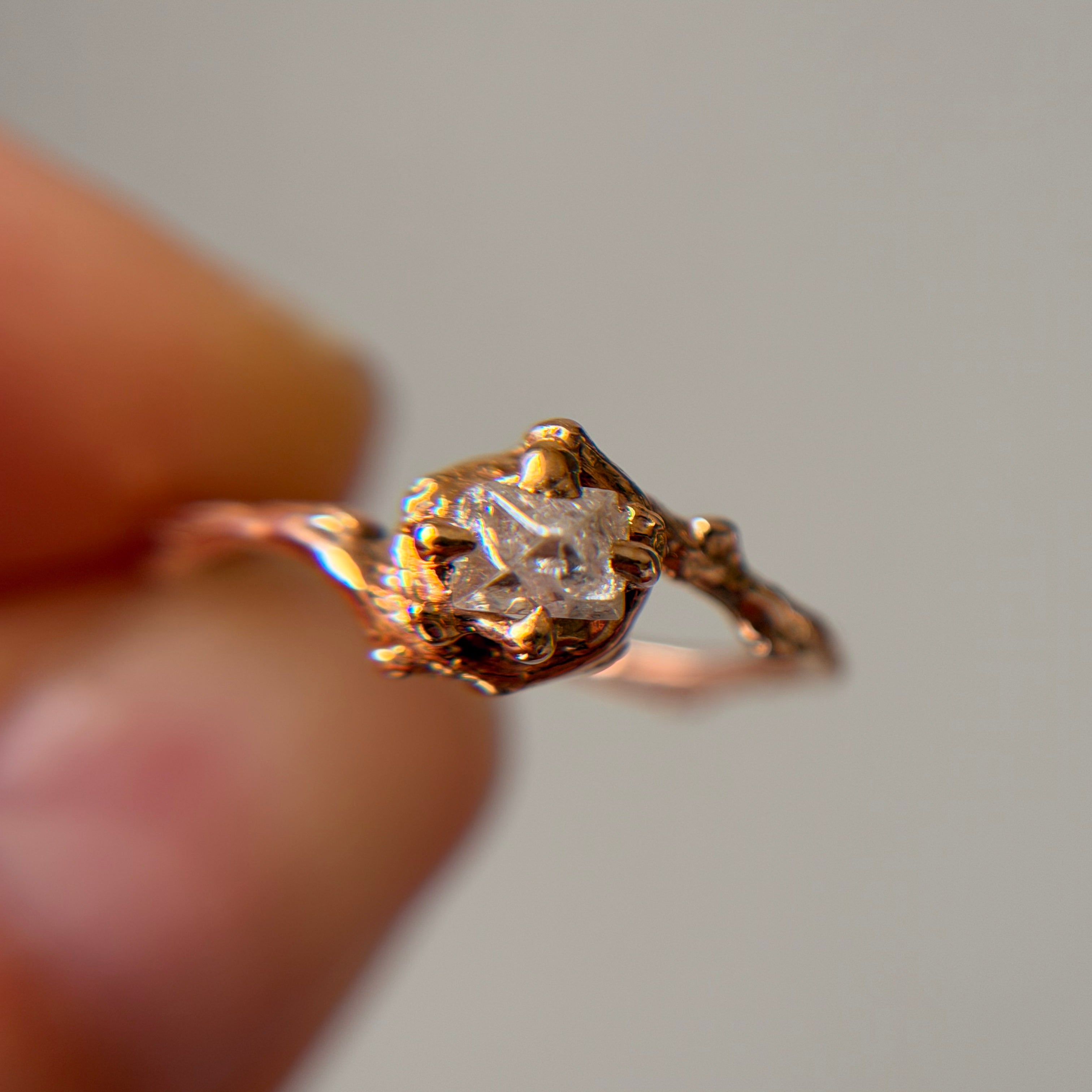 Naples Rough Diamond Solitaire  - Ready To Ship