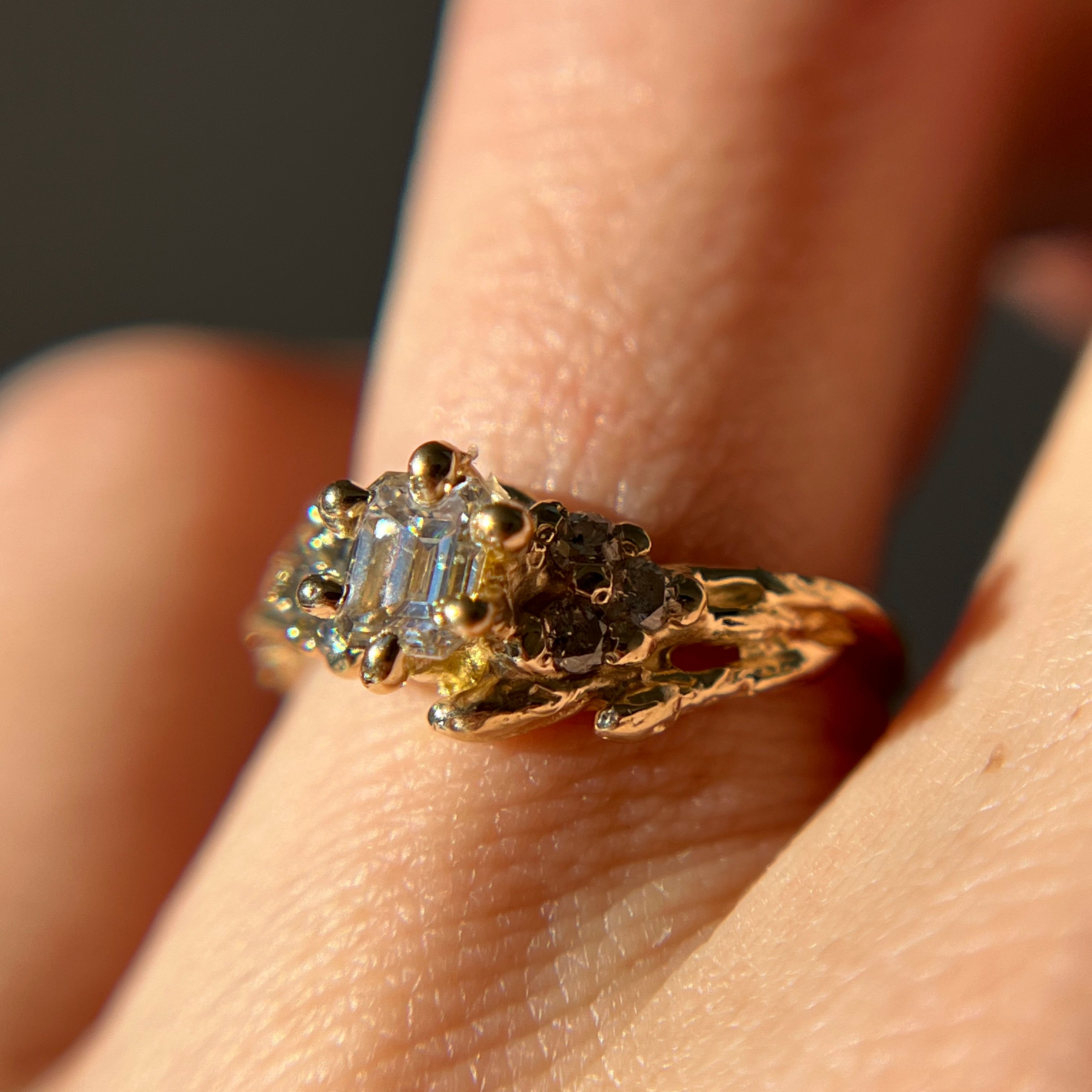 OOAK - Feyre Emerald Cut Diamond Ring