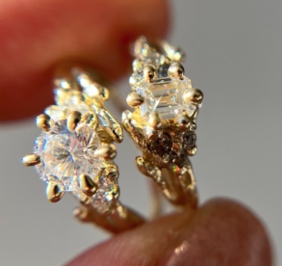 Two diamond engagement rings from Olivia Ewing JEwelry Two diamond engagement rings from Olivia Ewing JEwelry