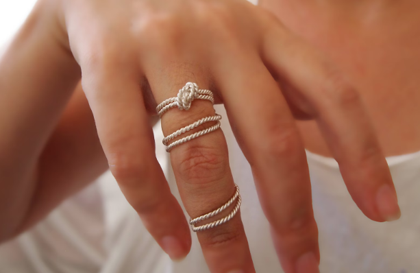 person shows off string measurements wrapped around their fingers